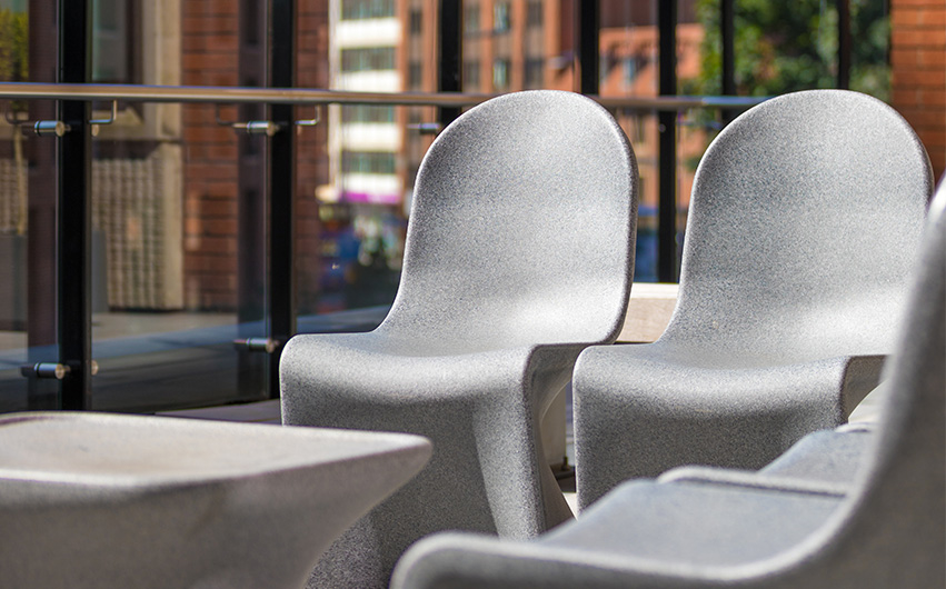 outdoor seating ryno chairs fusion school case study